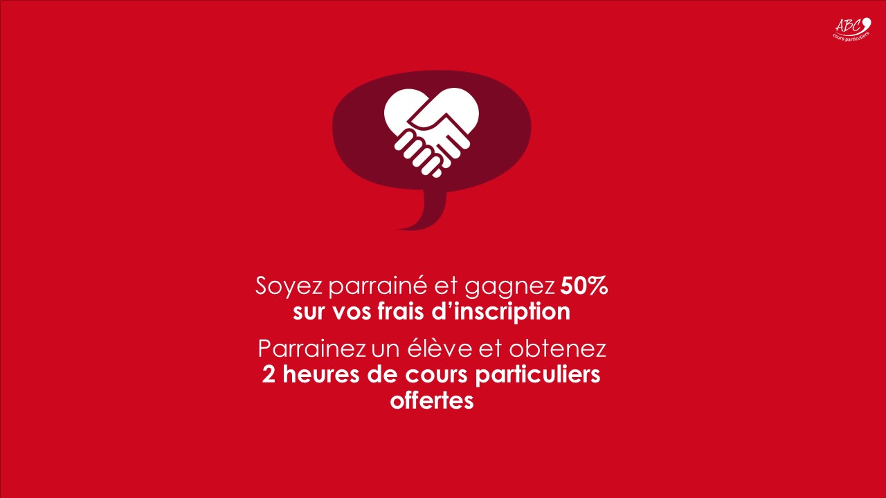 Offre Parrainage - ABC Cours Particuliers